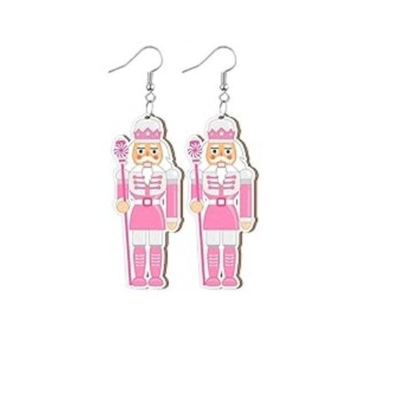 Pink Nutcracker Earrings - Picture 1 of 3